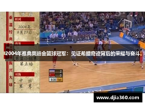 2004年雅典奥运会篮球冠军：见证希腊奇迹背后的荣耀与奋斗